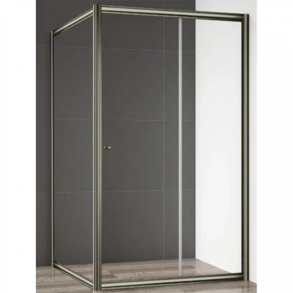 Душевой уголок 121x101 см Cezares GIUBILEO-AH-1-120/100-SCORREVOLE-C-Br прозрачное