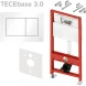 Инсталляция для унитаза Tece TECEnow + TECEbase 3.0 N500413 с кнопкой смыва, белый глянец