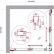 Душевой уголок BelBagno Luce LUCE-A-2-80-C-ORO 80x80 см, профиль золотой, стекло прозрачное