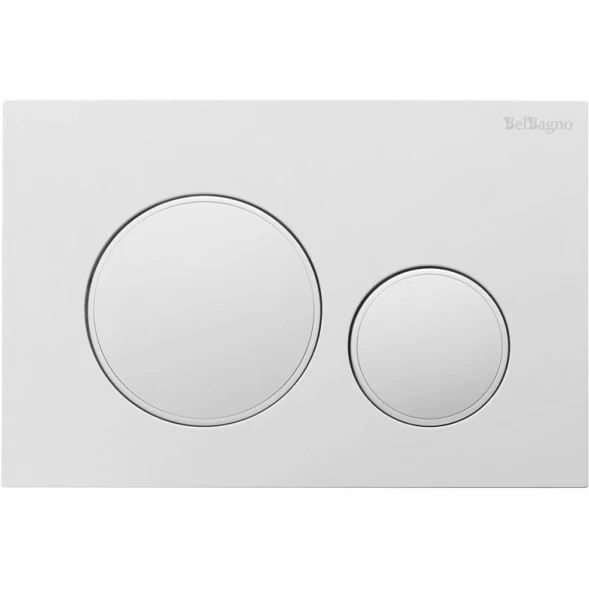 Кнопка смыва BelBagno BB-17C-BL для инсталляции, белый глянец