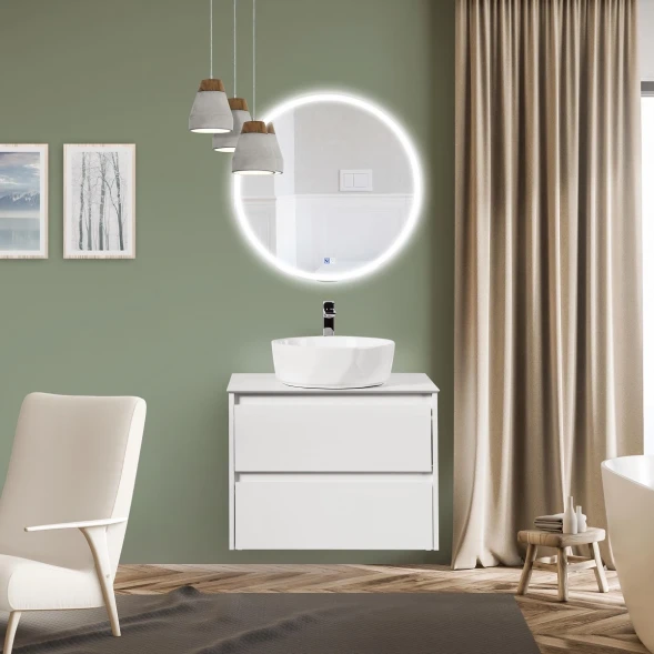 Зеркало 80x80 см BelBagno SPC-RNG-800-LED-TCH-PHONE