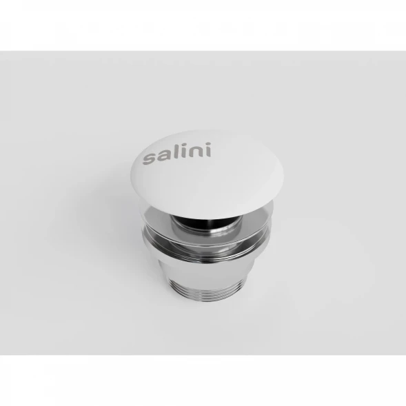 Донный клапан для раковины Salini S-Stone D 505 164301M универсальный, белый матовый