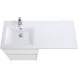 Тумба с раковиной Bianco Opaco 120,3 см BelBagno Kraft KRAFT-LVD-580/1200-2C-PIA-BO + BB1200/480-LV-MR-L