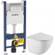 Комплект подвесной унитаз BelBagno Amanda BB051CHR + BB051SC + система инсталляции Geberit 458.124.21.1