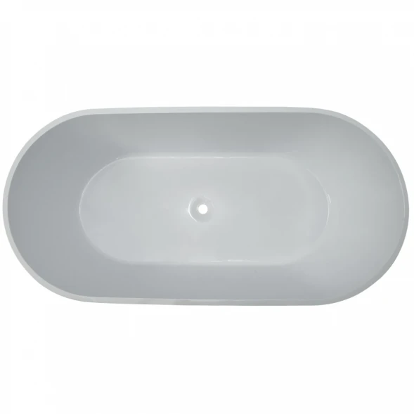 Ванна из литьевого мрамора Marmo Bagno Палермо MB-PL170-80 168x80 см, отдельностоящая, белый