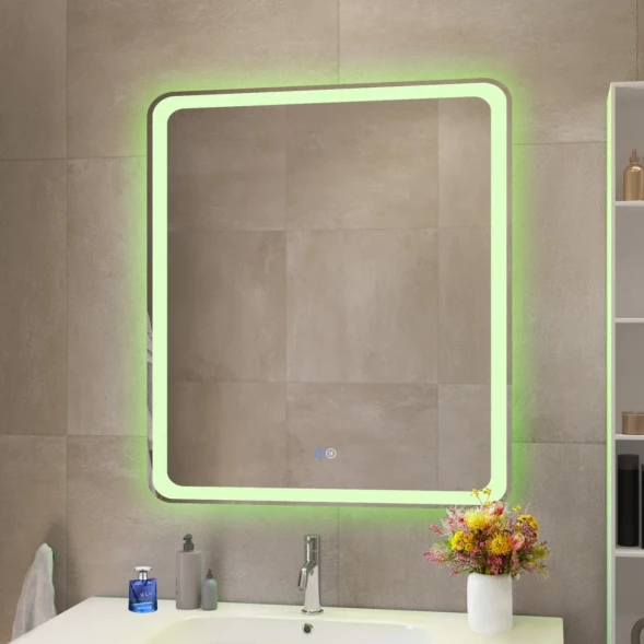 Зеркало Cezares CZR-SPC-MC-700-800-RGB-TCH 70x80 см, с разноцветной подсветкой, сенсорным выключателем, диммером