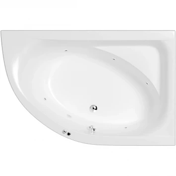 Акриловая ванна Whitecross Aquarella 0109.170110.100.SOFT.CR 170x110 см R, с гидромассажем, угловая, белый