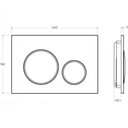 Кнопка смыва BelBagno BB-17C-CRM для инсталляции, хром