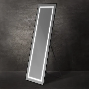 Зеркало BelBagno Kraft SPC-KRAFT-555-1700-TCH-PIA-NERO 55x169,5 см, напольное, с LED-подсветкой, сенсорным выключателем, черный