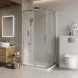 Душевой уголок BelBagno Luce LUCE-AH-2-120/90-C-Cr 120x90 см, профиль хром, стекло прозрачное