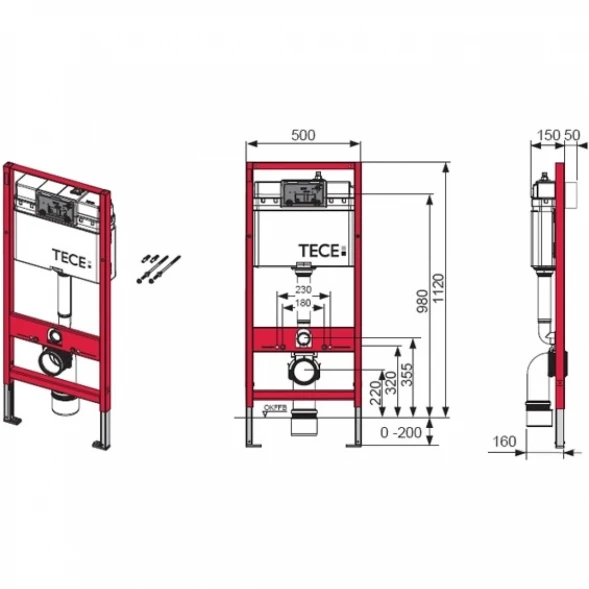 Комплект подвесной унитаз BelBagno Due BB3103CHR/SC + система инсталляции Tece 9400413