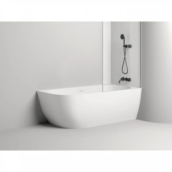 Ванна из литьевого мрамора Salini S-Sense Sofia Corner 102514G 170x85 см R, белый глянец