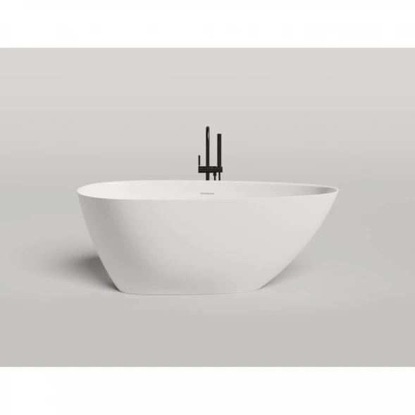 Ванна из литьевого мрамора Salini S-Stone Paola 1015203M 160x80 см, отдельностоящая, белый матовый