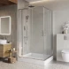 Душевой уголок BelBagno Luce LUCE-AH-22-150/120-C-Cr 150x120 см, профиль хром, стекло прозрачное