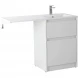 Тумба с раковиной Bianco Opaco 120,3 см BelBagno Kraft KRAFT-LVD-580/1200-2C-PIA-BO + BB1200/480-LV-MR-R
