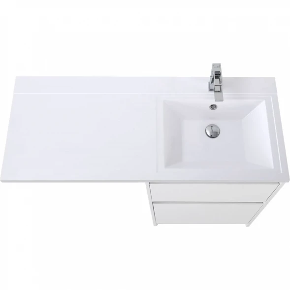 Тумба с раковиной Bianco Opaco 120,3 см BelBagno Kraft KRAFT-LVD-580/1200-2C-PIA-BO + BB1200/480-LV-MR-R