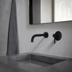 Смеситель для раковины Abber Wasser Kreis AF8112B встраиваемый, черный матовый