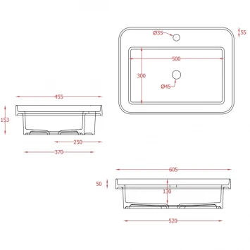 Раковина 60,5x45,5 см Artceram Fuori Scala TFL034 41 00