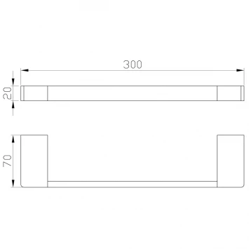 Полотенцедержатель Wonzon &amp; Woghand WW-9513 30 см, хром