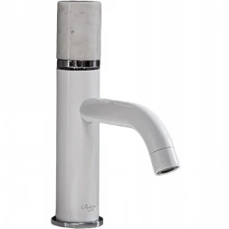 Смеситель для раковины Boheme Stick Mramor White 121-W-MR-WHITE белый глянец/белый мрамор