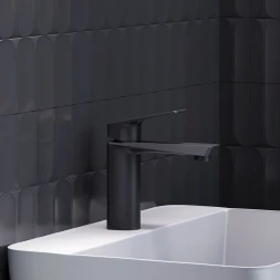 Смеситель для раковины Damixa Merkur 400210300 без донного клапана, черный матовый