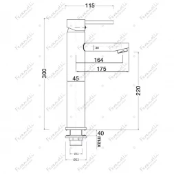 Смеситель для раковины Feramolli Ele BL648H черный матовый