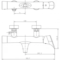 Смеситель для ванны Kaiser Calla 71022