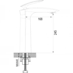 Смеситель для раковины Rose R1111 хром