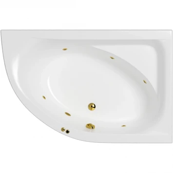 Акриловая ванна Whitecross Aquarella 0109.170110.100.SOFT.GL 170x110 см R, с гидромассажем, угловая, белый
