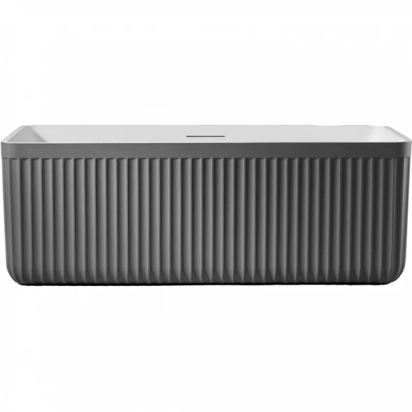 Ванна из литьевого мрамора AltroBagno Cinzia AltroBagnoCinzia090110CementGrey&amp;White 170x75 см, отдельностоящая, белый/серый цемент