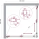 Душевой уголок BelBagno Luce LUCE-A-2-100-C-ORO 100x100 см, профиль золотой, стекло прозрачное