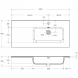 Раковина BelBagno BB1000ETL-R 101x46,5 см R, накладная, белый