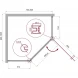 Душевой уголок 100x80 см BelBagno Uno UNO-195-PH-1-100/80-C-Cr прозрачное