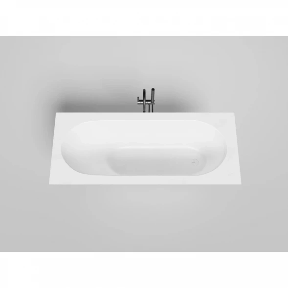 Ванна из литьевого мрамора Salini S-Stone Ornella Kit 102423M 170x70 см, белый матовый