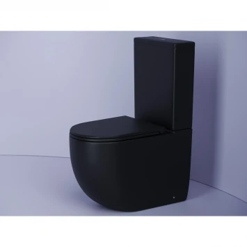 Унитаз-компакт Ceramica Nova Metropol CN4001MB безободковый, с сиденьем микролифт, черный матовый