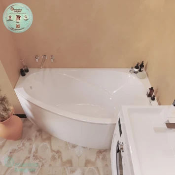 Ванна из литьевого мрамора Marmo Bagno Турин MB-TR170-95 170x95 см R, белый