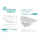 Ванна из литьевого мрамора Marmo Bagno Турин MB-TR170-95 170x95 см R, белый