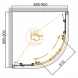 Душевой уголок 90x90 см Cezares GIUBILEO-R-2-90-SCORREVOLE-C-Br прозрачное