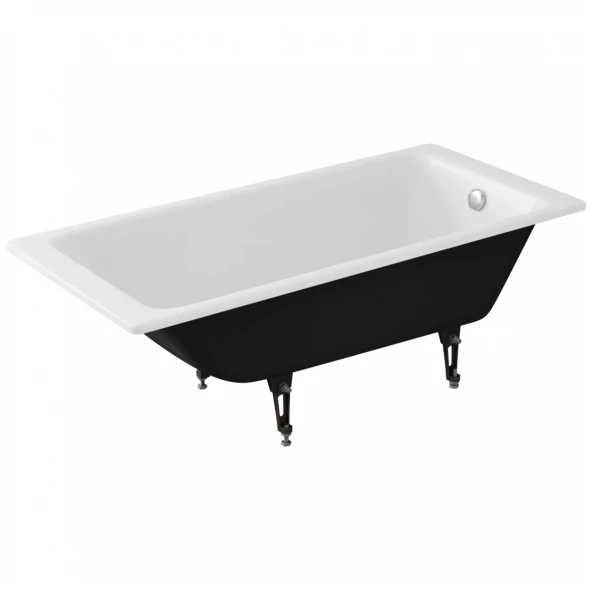 Ванна чугунная Delice Parallel DLR220503R 150x70 см, с ручками, белый