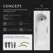 Ванна чугунная Vinsent Veron Concept VCO1407042H/VH0015GD 140x70 см, с ручками, белый