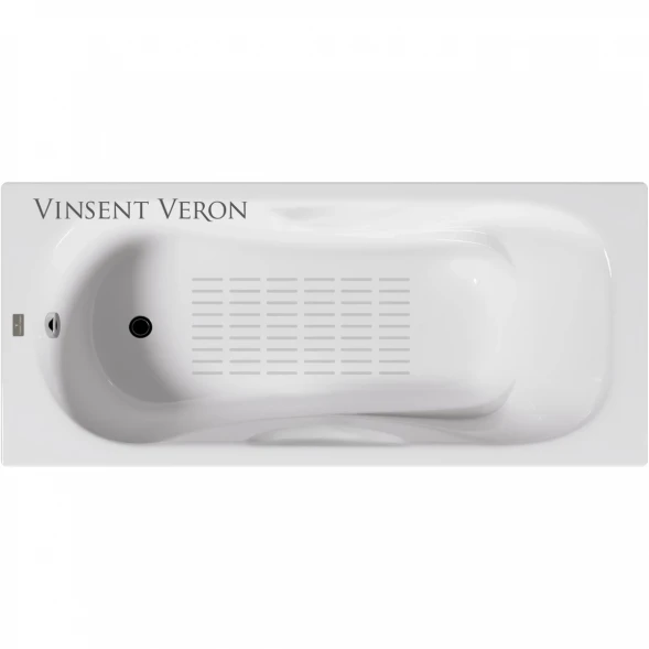 Ванна чугунная Vinsent Veron Aura VAU1707542-AS 170x75 см, с антискользящим покрытием, белый