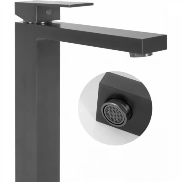 Смеситель для раковины Hansberge H2070BG графит