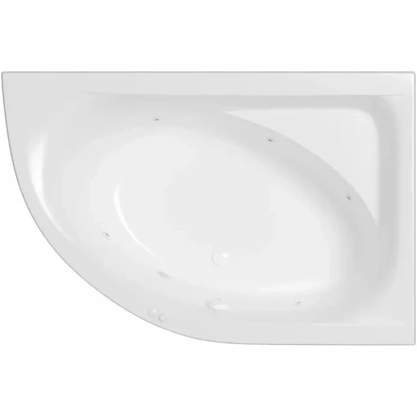 Акриловая ванна Whitecross Aquarella 0109.170110.100.SOFT.WH 170x110 см R, с гидромассажем, угловая, белый
