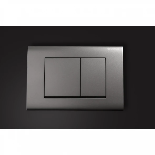 Кнопка смыва Charus Minimalista FP.310.GRP.01 для инсталляции, графит матовый