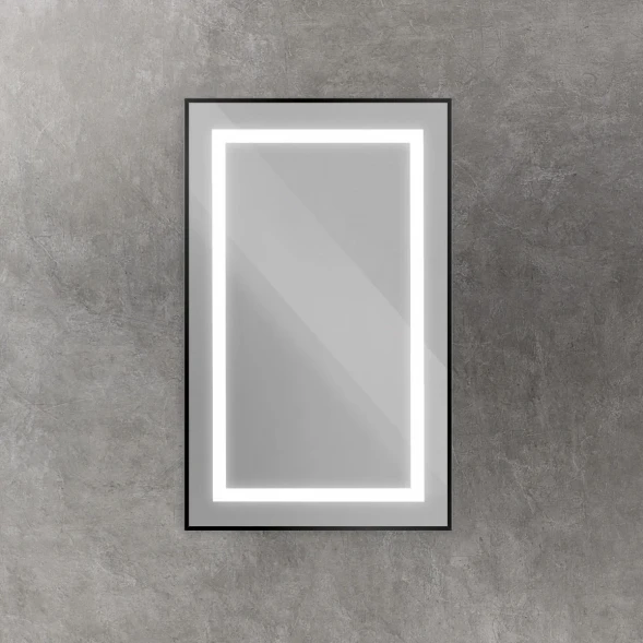 Зеркало BelBagno Kraft SPC-KRAFT-500-800-SENS-NERO 50x80 см, с LED-подсветкой, сенсорным выключателем, черный