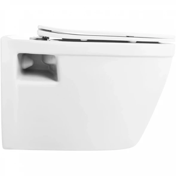 Унитаз подвесной BelBagno Loto BB070CHR/SC безободковый, с сиденьем микролифт, белый