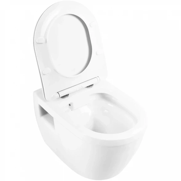 Унитаз подвесной BelBagno Loto BB070CHR/SC безободковый, с сиденьем микролифт, белый