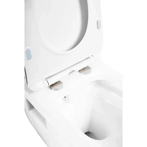 Унитаз подвесной BelBagno Loto BB070CHR/SC безободковый, с сиденьем микролифт, белый