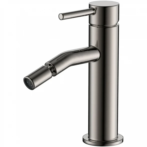 Смеситель для биде AQUAme Siena AQM6216GM без донного клапана, оружейная сталь