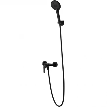 Смеситель для душа Wonzon &amp; Woghand WW-4540-MB с душевым гарнитуром, черный матовый